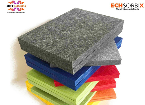 PET acoustic panels for durable absorption in HVAC mechanical rooms