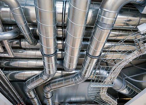 Air ducts and ventilation shafts acoustic lining and soundproofing