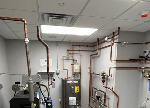 Mechanical room acoustic treatment and soundproofing for HVAC machinery