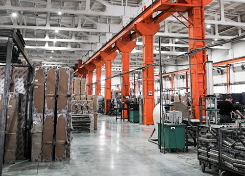 Industrial workshop acoustic treatment and noise barriers