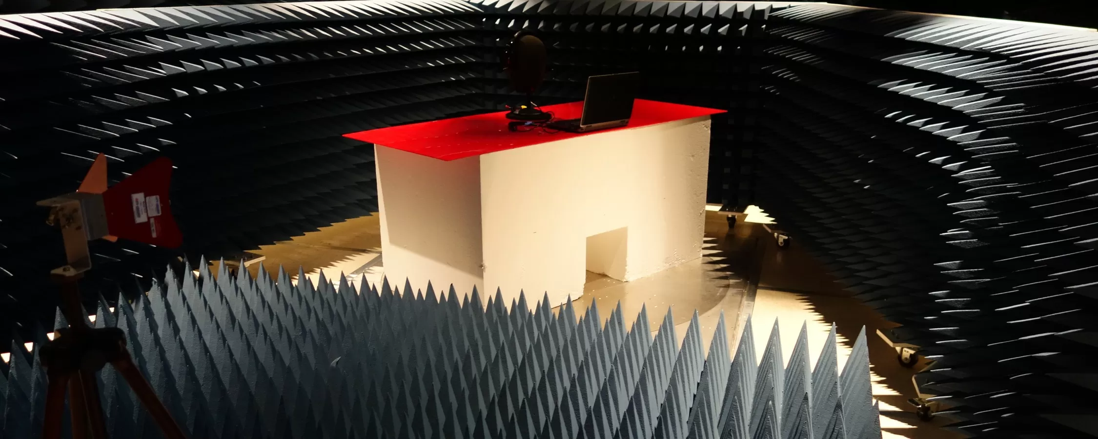 Logitech Inc. Headquarters anechoic chamber with MMT Acoustix wedges